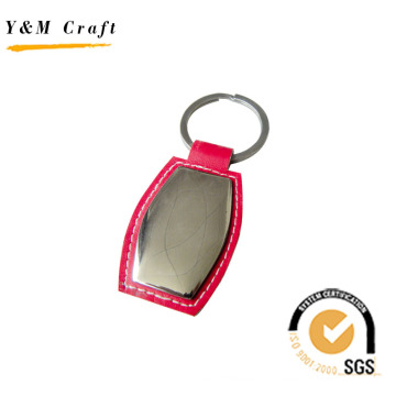 PU Leather Key Chain with Metal Sheet (Y02103)